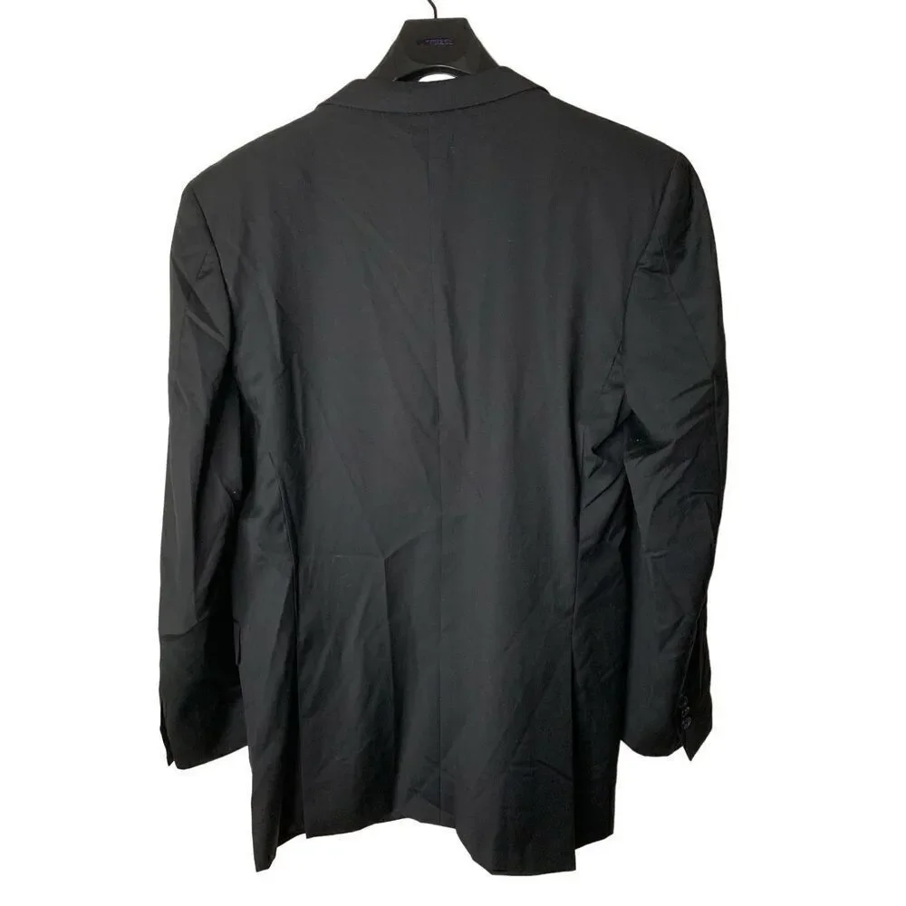 Burberry London 100% wool blazer suit jacket black men's size 44L